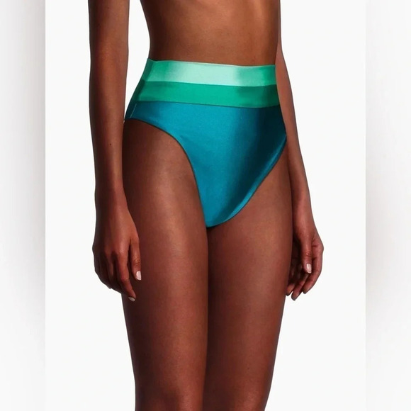 NEW Beach Riot Heidi Colorblocked Bikini Bottom Large B2083 - Picture 2 of 8